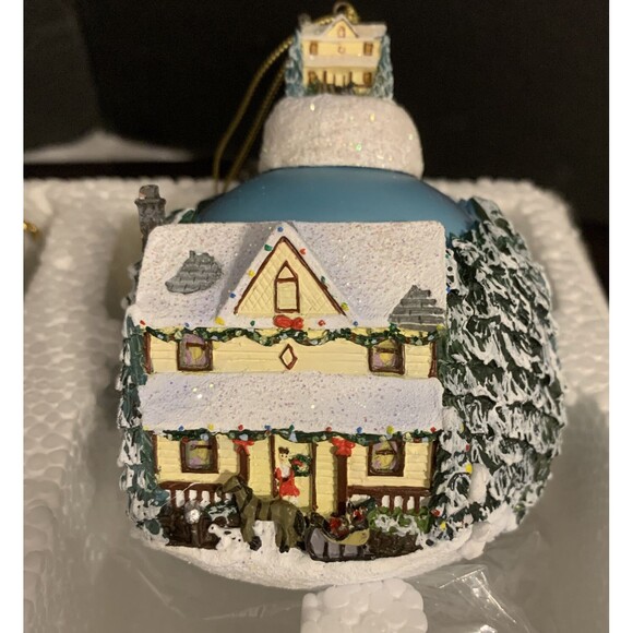 Thomas Kinkade Winter Memories Houses Ornament Collection Bradford Ed Victorian - Picture 4 of 7